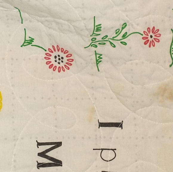 Old handmade baby quilt - Picture 3 of 7